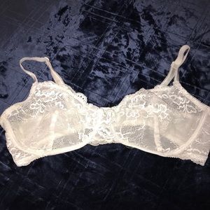 White lace lingerie bra